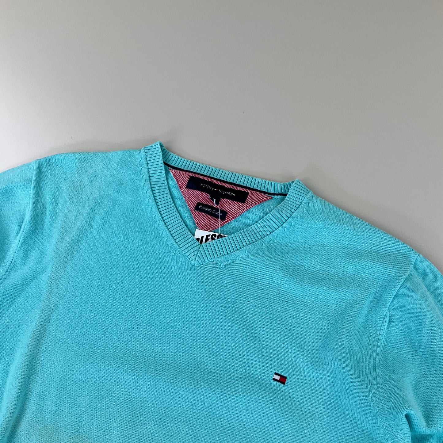 Tommy Hilfiger Türkies Basic Sweatshirt - Medium-TOMMY HILFIGER-olesstore-vintage-secondhand-shop-austria-österreich