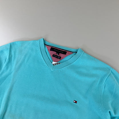 Tommy Hilfiger Türkies Basic Sweatshirt - Medium-TOMMY HILFIGER-olesstore-vintage-secondhand-shop-austria-österreich
