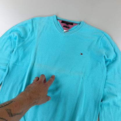 Tommy Hilfiger Türkies Basic Sweatshirt - Medium-TOMMY HILFIGER-olesstore-vintage-secondhand-shop-austria-österreich