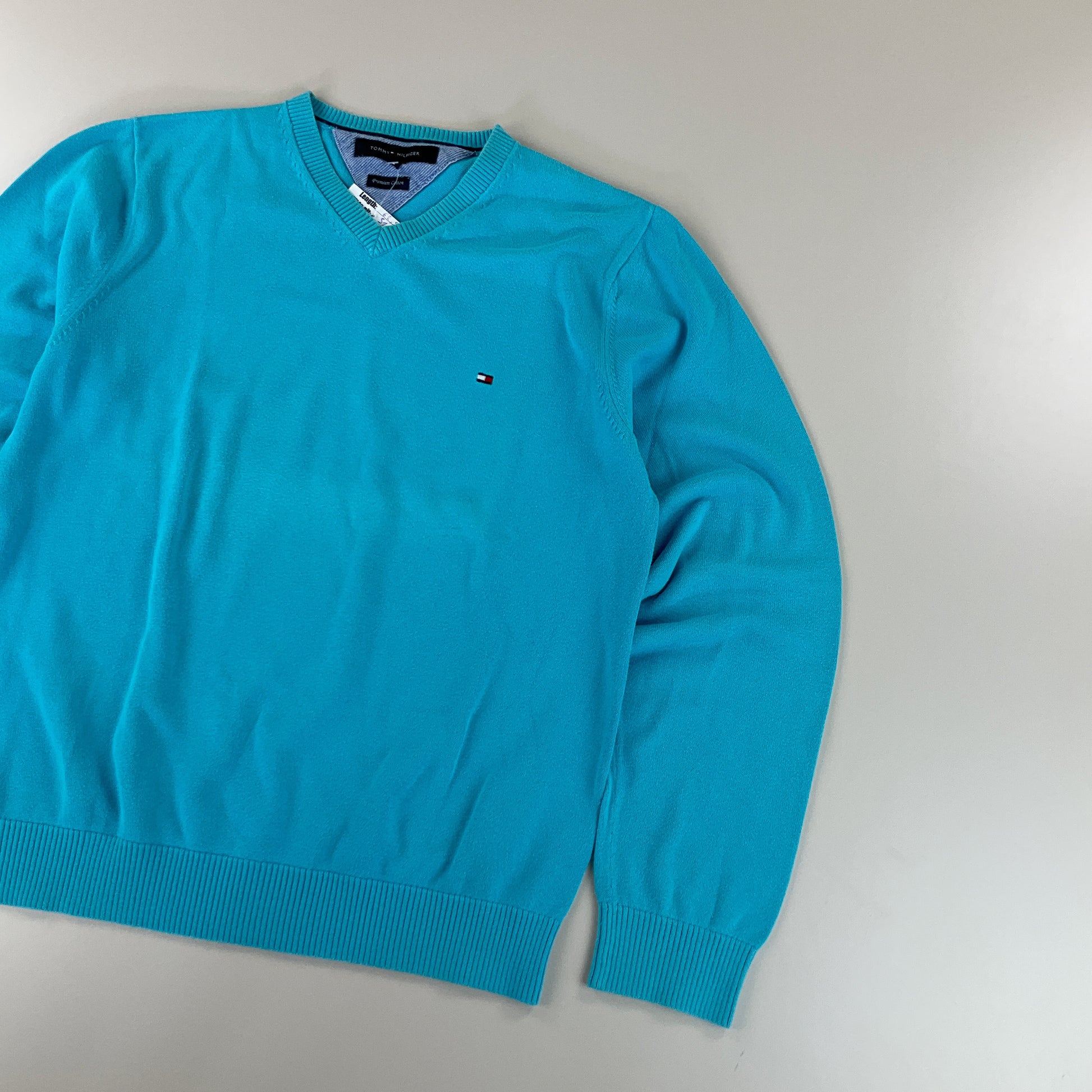 Tommy Hilfiger Hellblau Basic Sweatshirt - Medium-TOMMY HILFIGER-olesstore-vintage-secondhand-shop-austria-österreich