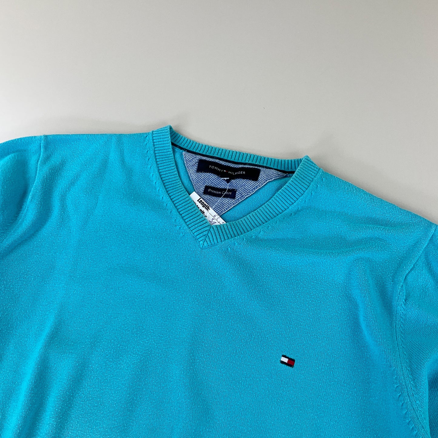 Tommy Hilfiger Hellblau Basic Sweatshirt - Medium-TOMMY HILFIGER-olesstore-vintage-secondhand-shop-austria-österreich