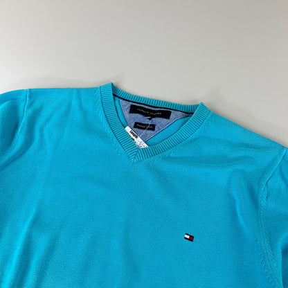 Tommy Hilfiger Hellblau Basic Sweatshirt - Medium-TOMMY HILFIGER-olesstore-vintage-secondhand-shop-austria-österreich