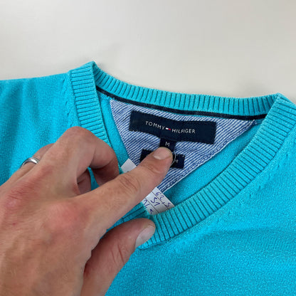 Tommy Hilfiger Hellblau Basic Sweatshirt - Medium-TOMMY HILFIGER-olesstore-vintage-secondhand-shop-austria-österreich