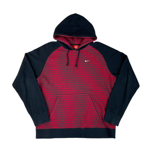 Nike Checked Swoosh Hoodie - XL-NIKE-olesstore-vintage-secondhand-shop-austria-österreich