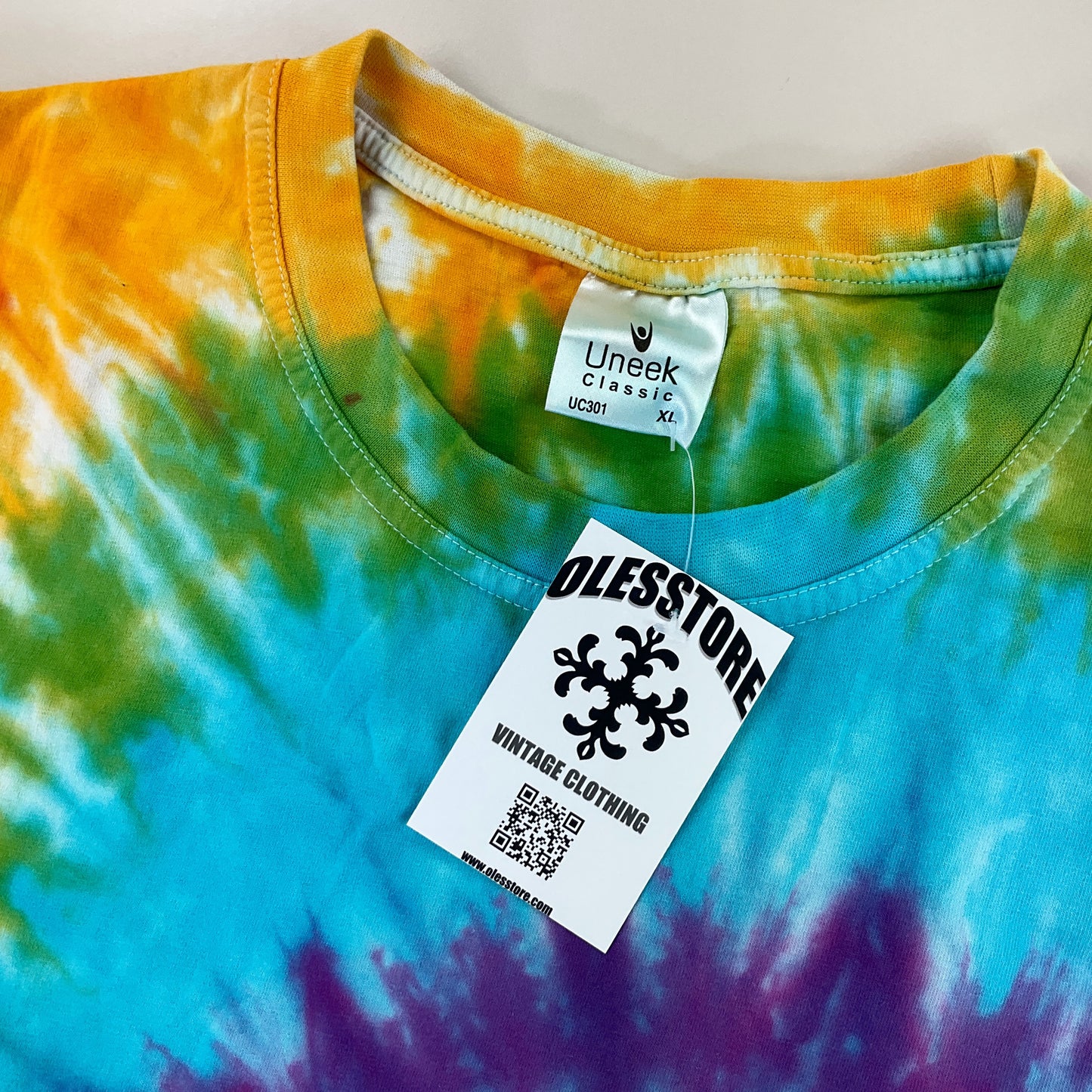 Tie Dye 90s T-Shirt - XL-Uneek-olesstore-vintage-secondhand-shop-austria-österreich