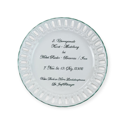 Gmundner Keramik Teller Kunst Austellung 2002 Ø30cm-Gmundner Keramik-olesstore-vintage-secondhand-shop-austria-österreich