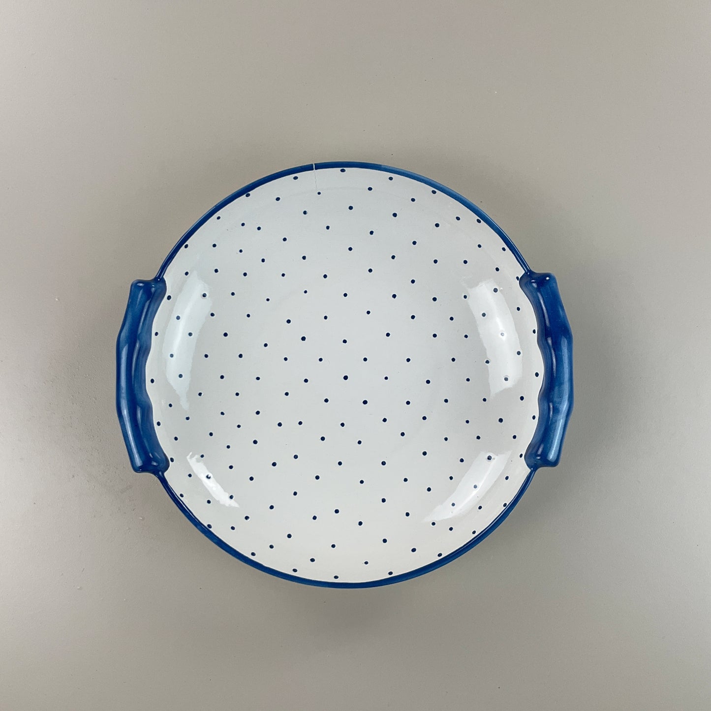 Gmundner Keramik Schüssel Tupferl Blau Ø23cm-Gmundner Keramik-olesstore-vintage-secondhand-shop-austria-österreich