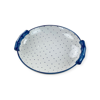 Gmundner Keramik Schüssel Tupferl Blau Ø23cm-Gmundner Keramik-olesstore-vintage-secondhand-shop-austria-österreich