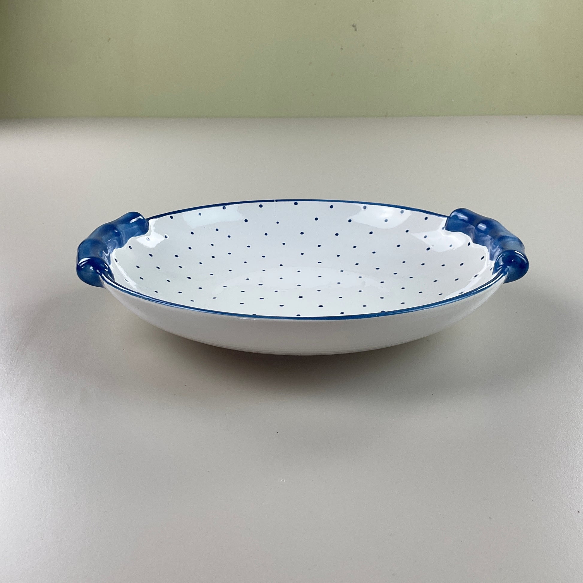 Gmundner Keramik Schüssel Tupferl Blau Ø23cm-Gmundner Keramik-olesstore-vintage-secondhand-shop-austria-österreich