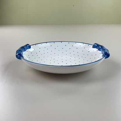 Gmundner Keramik Schüssel Tupferl Blau Ø23cm-Gmundner Keramik-olesstore-vintage-secondhand-shop-austria-österreich