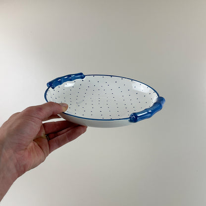Gmundner Keramik Schüssel Tupferl Blau Ø23cm-Gmundner Keramik-olesstore-vintage-secondhand-shop-austria-österreich
