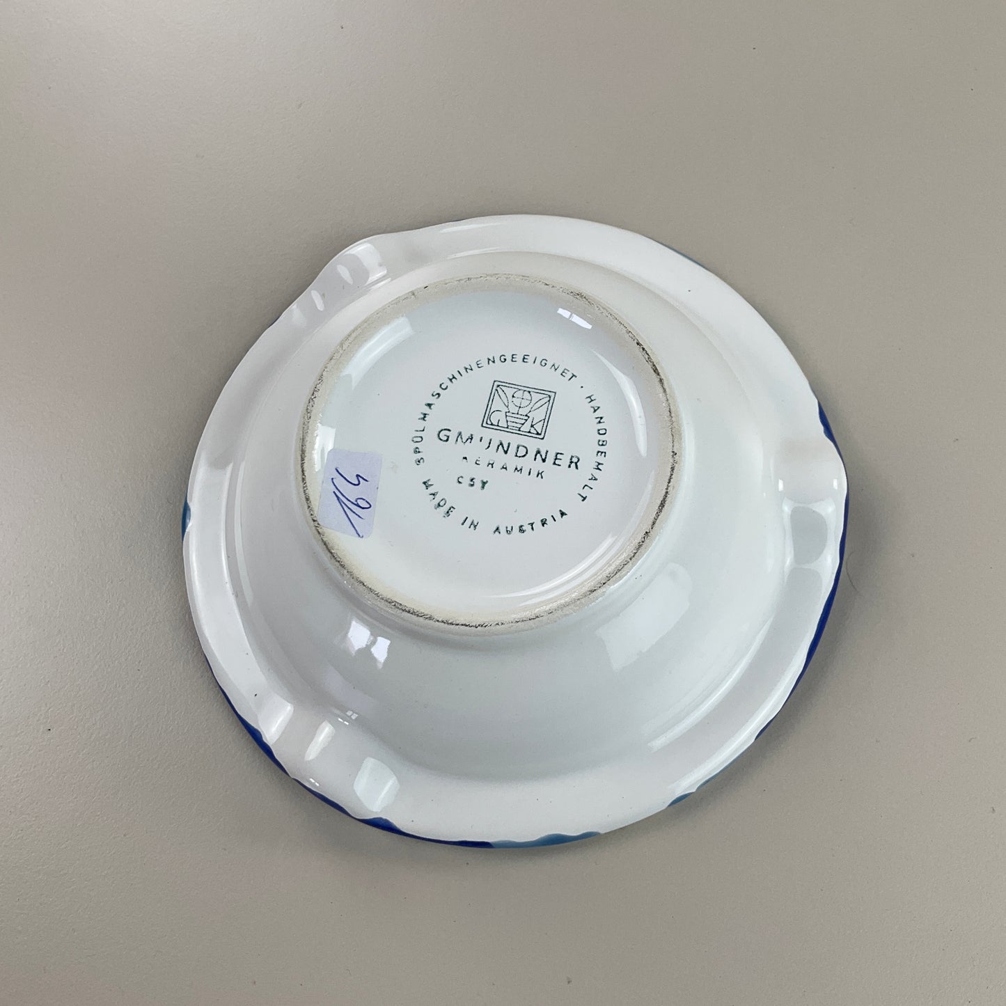 Gmundner Keramik Aschenbecher Himmelblau ⌀13cm-Gmundner Keramik-olesstore-vintage-secondhand-shop-austria-österreich