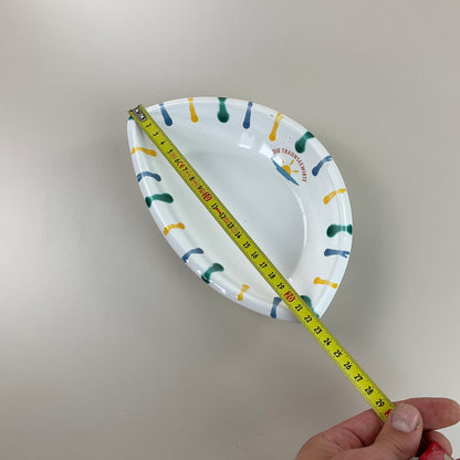 Gmundner Keramik Schüssel Buntgeflammt 'Die Strandwirte'-Gmundner Keramik-olesstore-vintage-secondhand-shop-austria-österreich