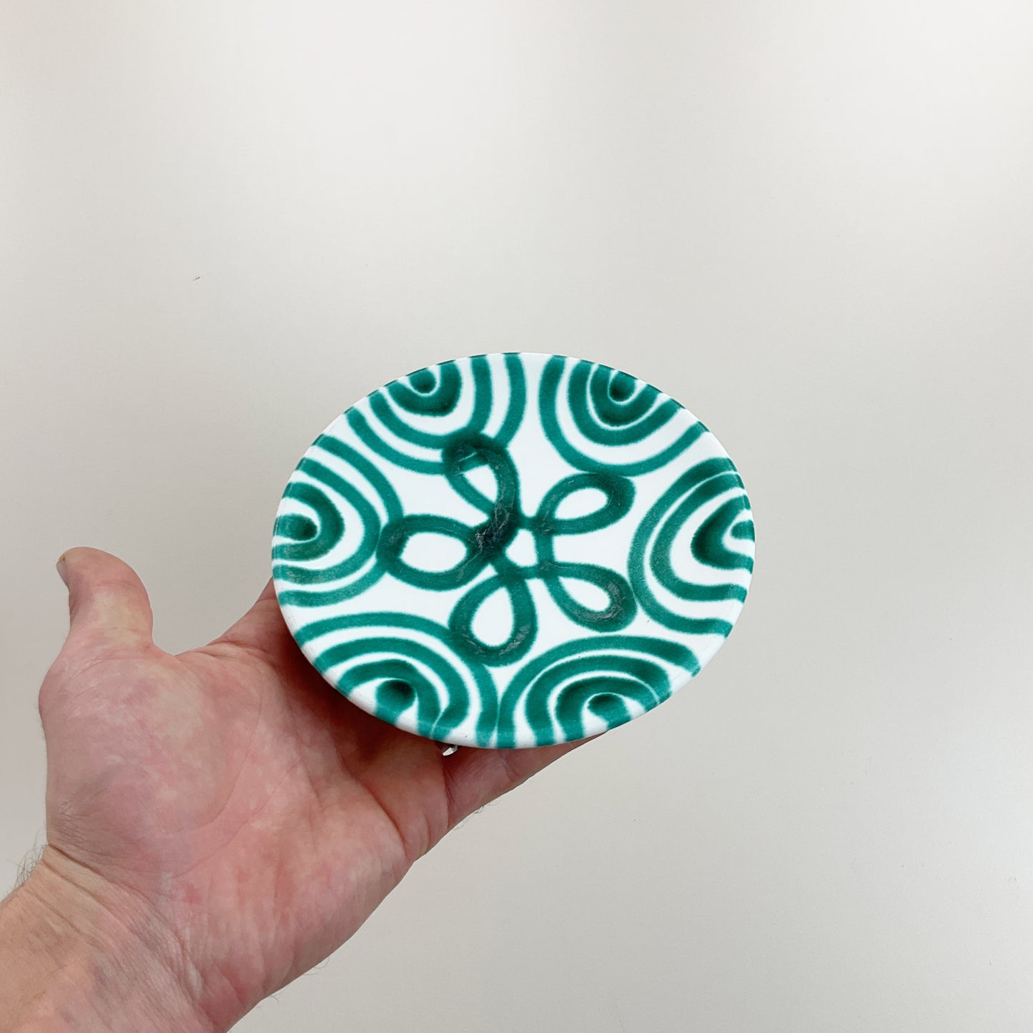 Gmundner Keramik Unterteller Grüngeflammt Ø15 cm-Gmundner Keramik-olesstore-vintage-secondhand-shop-austria-österreich