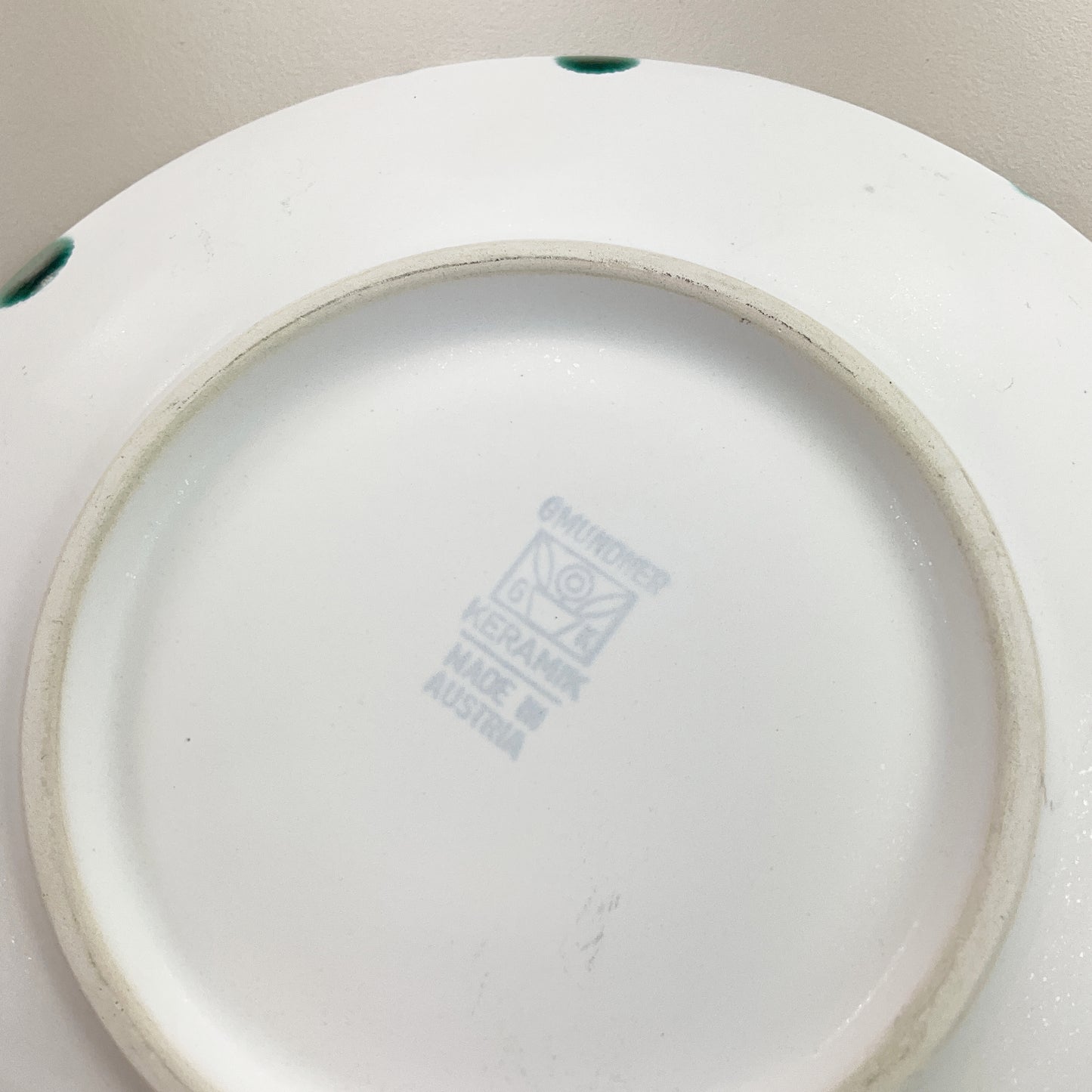 Gmundner Keramik Unterteller Grüngeflammt Ø15 cm-Gmundner Keramik-olesstore-vintage-secondhand-shop-austria-österreich