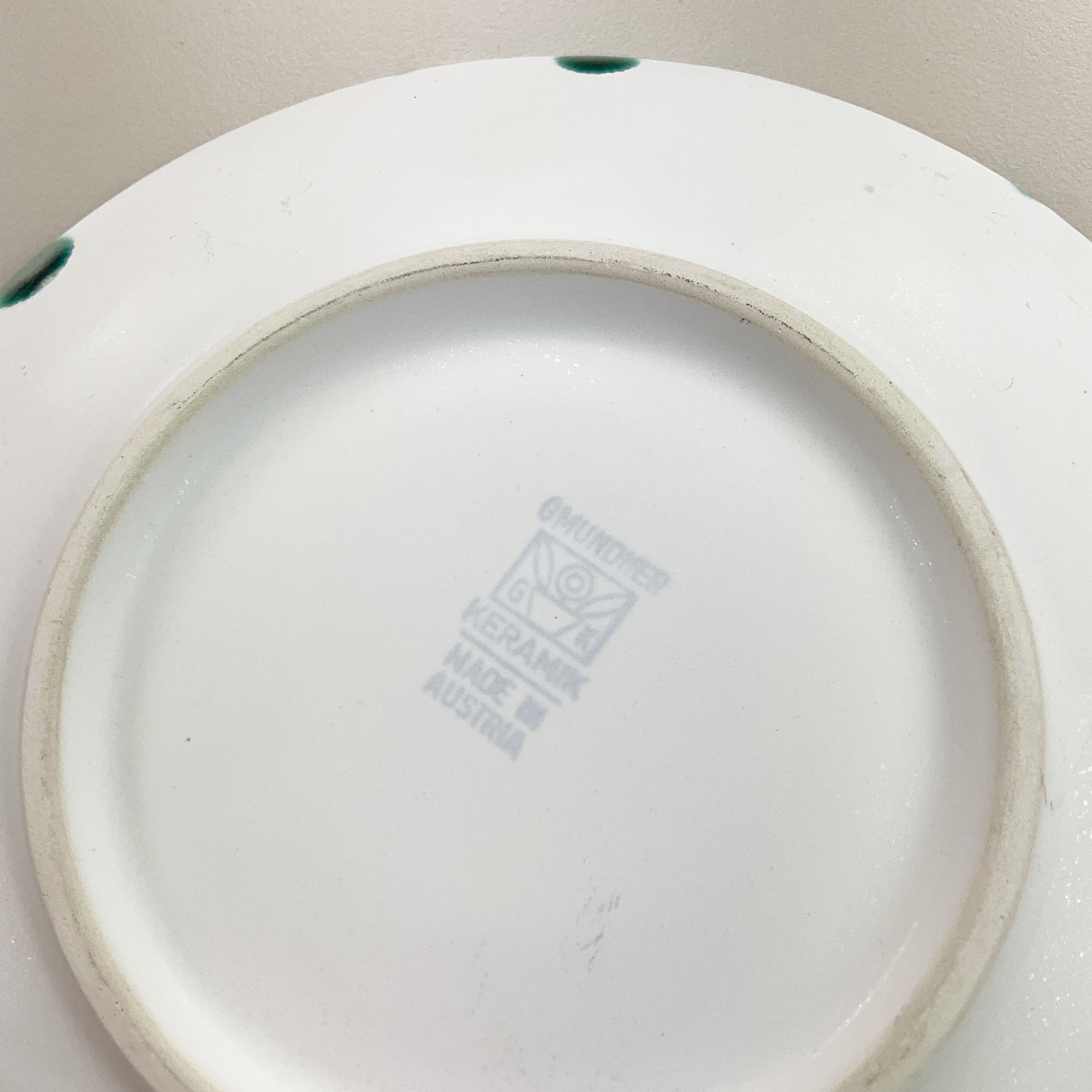 Gmundner Keramik Unterteller Grüngeflammt Ø15 cm-Gmundner Keramik-olesstore-vintage-secondhand-shop-austria-österreich