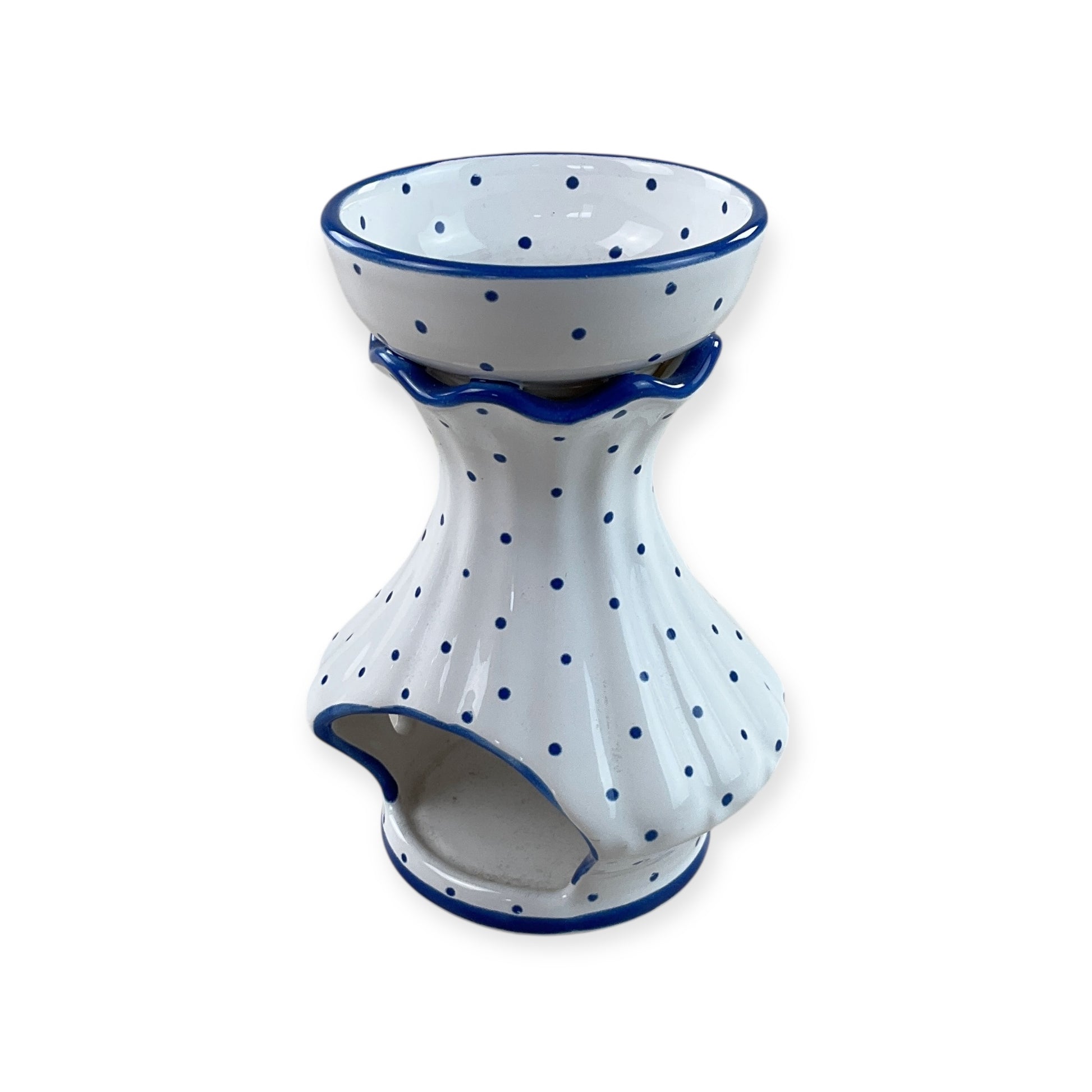 Gmundner Keramik Kerzen Duftlampe Tupferl Blau-Gmundner Keramik-olesstore-vintage-secondhand-shop-austria-österreich