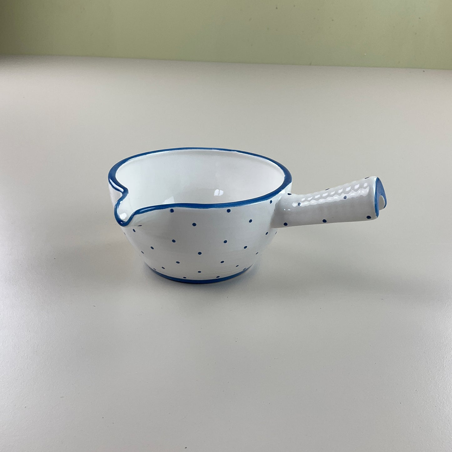 Gmundner Keramik Sauciere Tupferl Blau Ø13cm-Gmundner Keramik-olesstore-vintage-secondhand-shop-austria-österreich