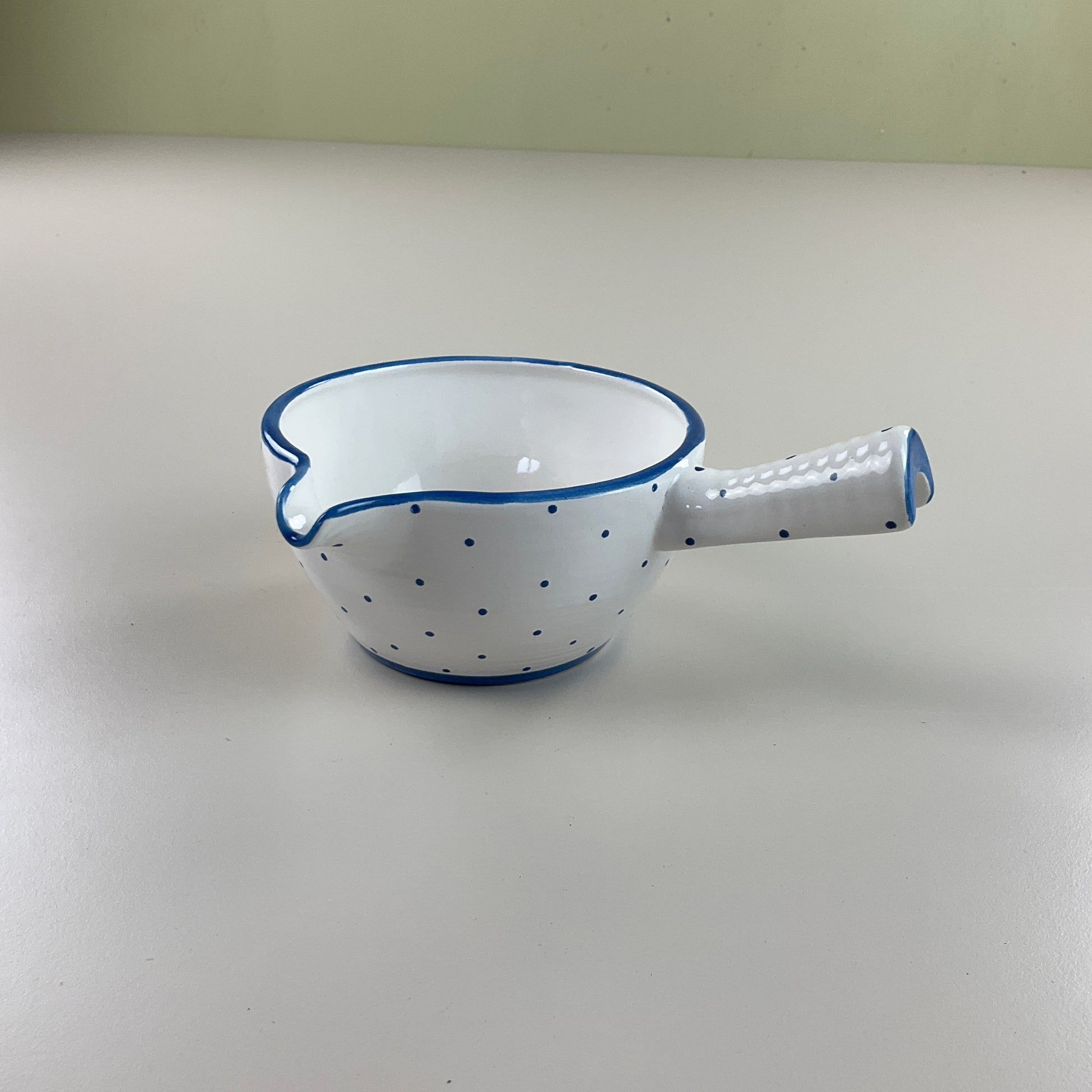 Gmundner Keramik Sauciere Tupferl Blau Ø13cm-Gmundner Keramik-olesstore-vintage-secondhand-shop-austria-österreich