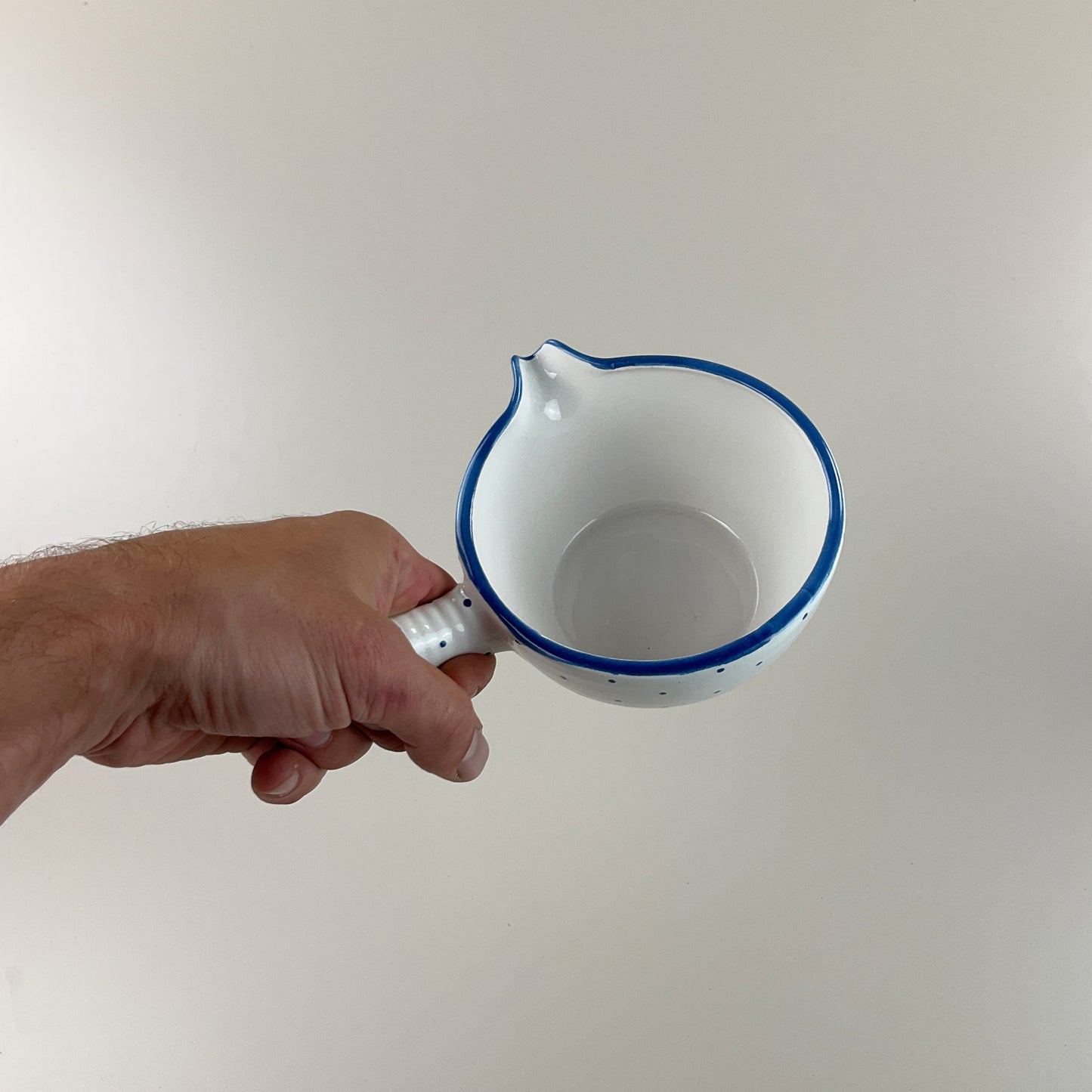 Gmundner Keramik Sauciere Tupferl Blau Ø13cm-Gmundner Keramik-olesstore-vintage-secondhand-shop-austria-österreich