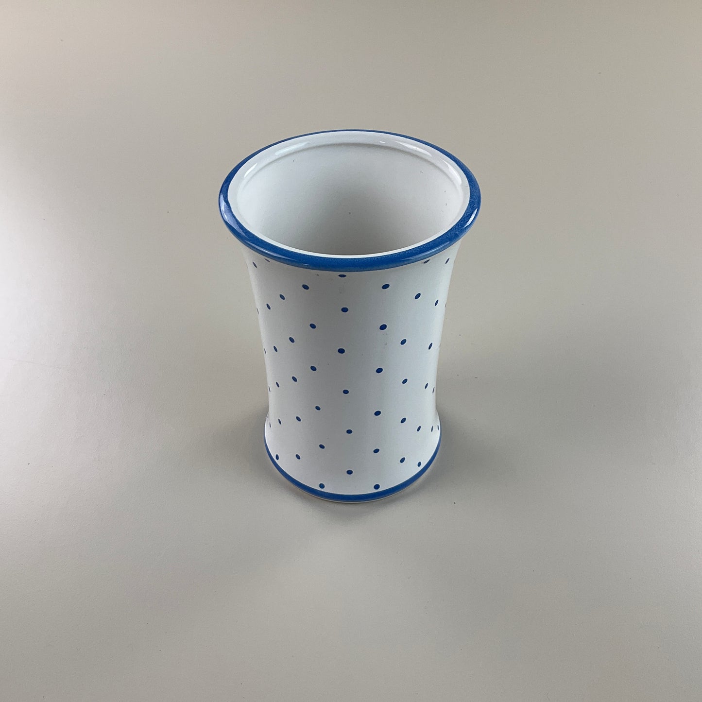 Gmundner Keramik Vase Tupferl Blau-Gmundner Keramik-olesstore-vintage-secondhand-shop-austria-österreich