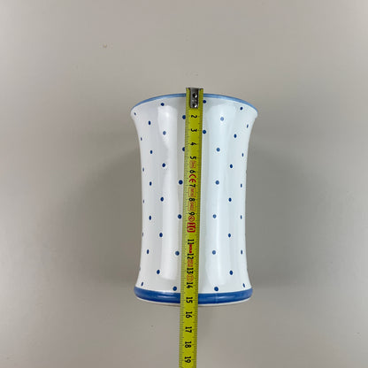 Gmundner Keramik Vase Tupferl Blau-Gmundner Keramik-olesstore-vintage-secondhand-shop-austria-österreich