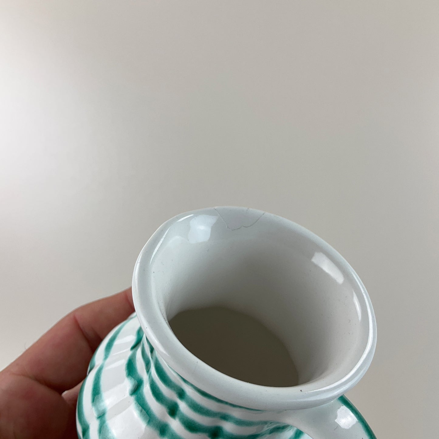 Gmundner Keramik Barock Krug Grüngeflammt Ø6cm-Gmundner Keramik-olesstore-vintage-secondhand-shop-austria-österreich
