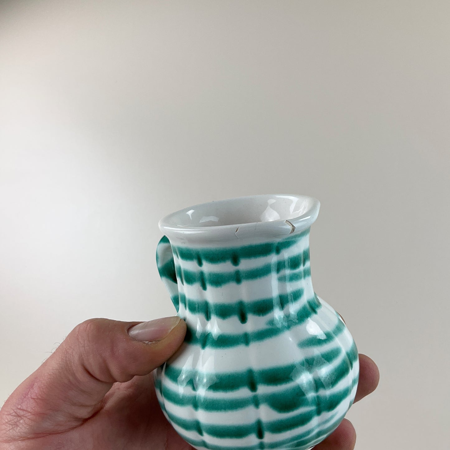 Gmundner Keramik Barock Krug Grüngeflammt Ø6cm-Gmundner Keramik-olesstore-vintage-secondhand-shop-austria-österreich
