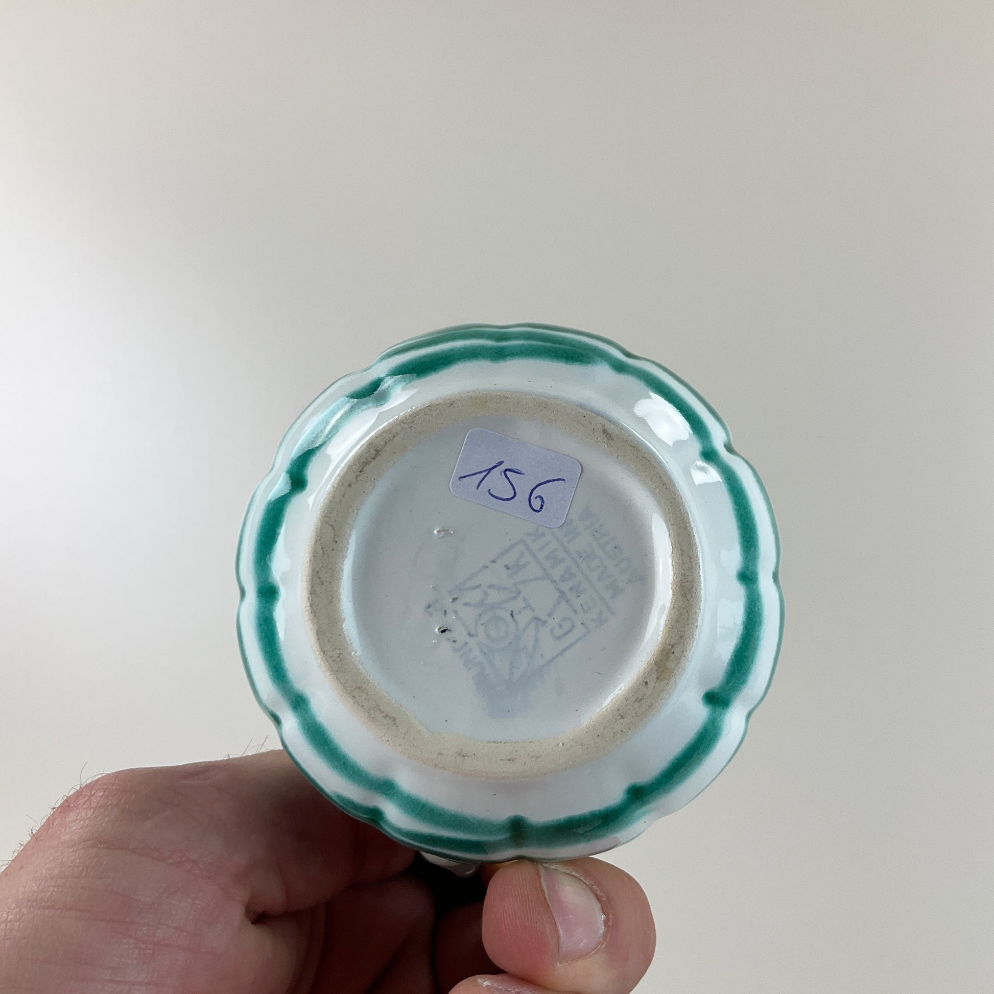 Gmundner Keramik Barock Krug Grüngeflammt Ø6cm-Gmundner Keramik-olesstore-vintage-secondhand-shop-austria-österreich