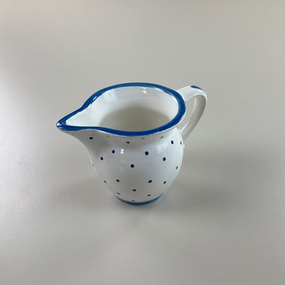 Gmundner Keramik Milchgießer Tupferl Blau Ø7cm-Gmundner Keramik-olesstore-vintage-secondhand-shop-austria-österreich