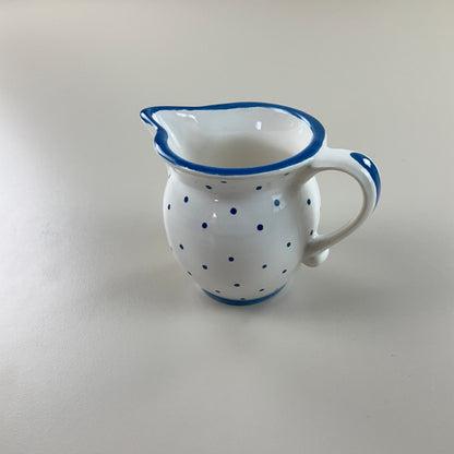 Gmundner Keramik Milchgießer Tupferl Blau Ø7cm-Gmundner Keramik-olesstore-vintage-secondhand-shop-austria-österreich