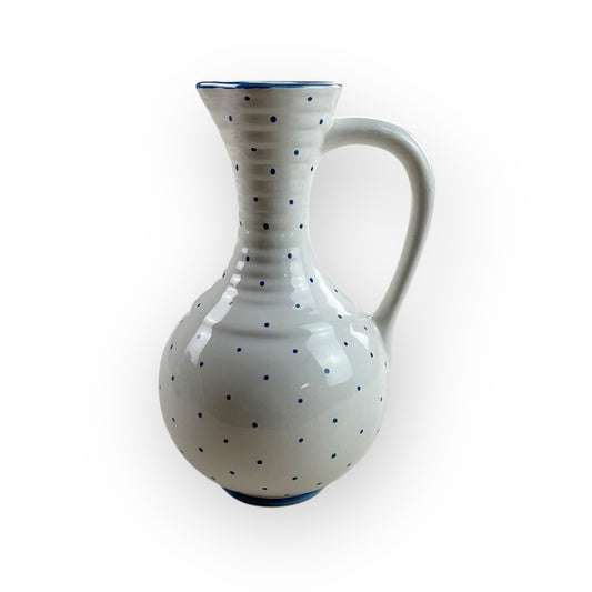 Gmundner Keramik Blumenvase Tupferl Blau 21cm-Gmundner Keramik-olesstore-vintage-secondhand-shop-austria-österreich