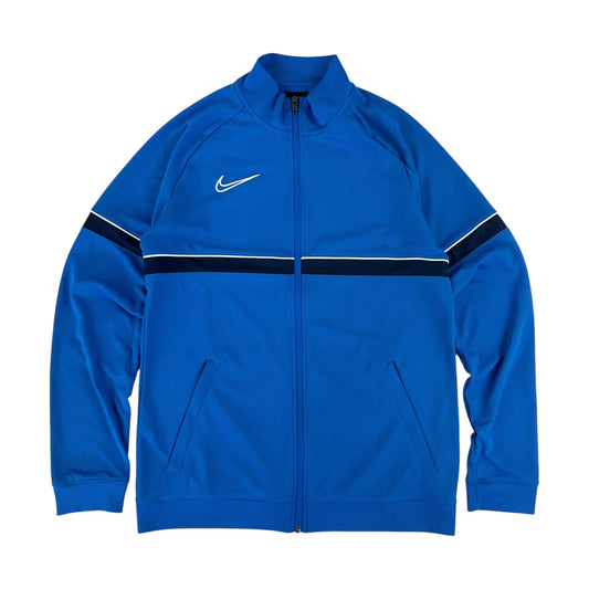 Nike Swoosh Sport Jacke Blau - Large-NIKE-olesstore-vintage-secondhand-shop-austria-österreich