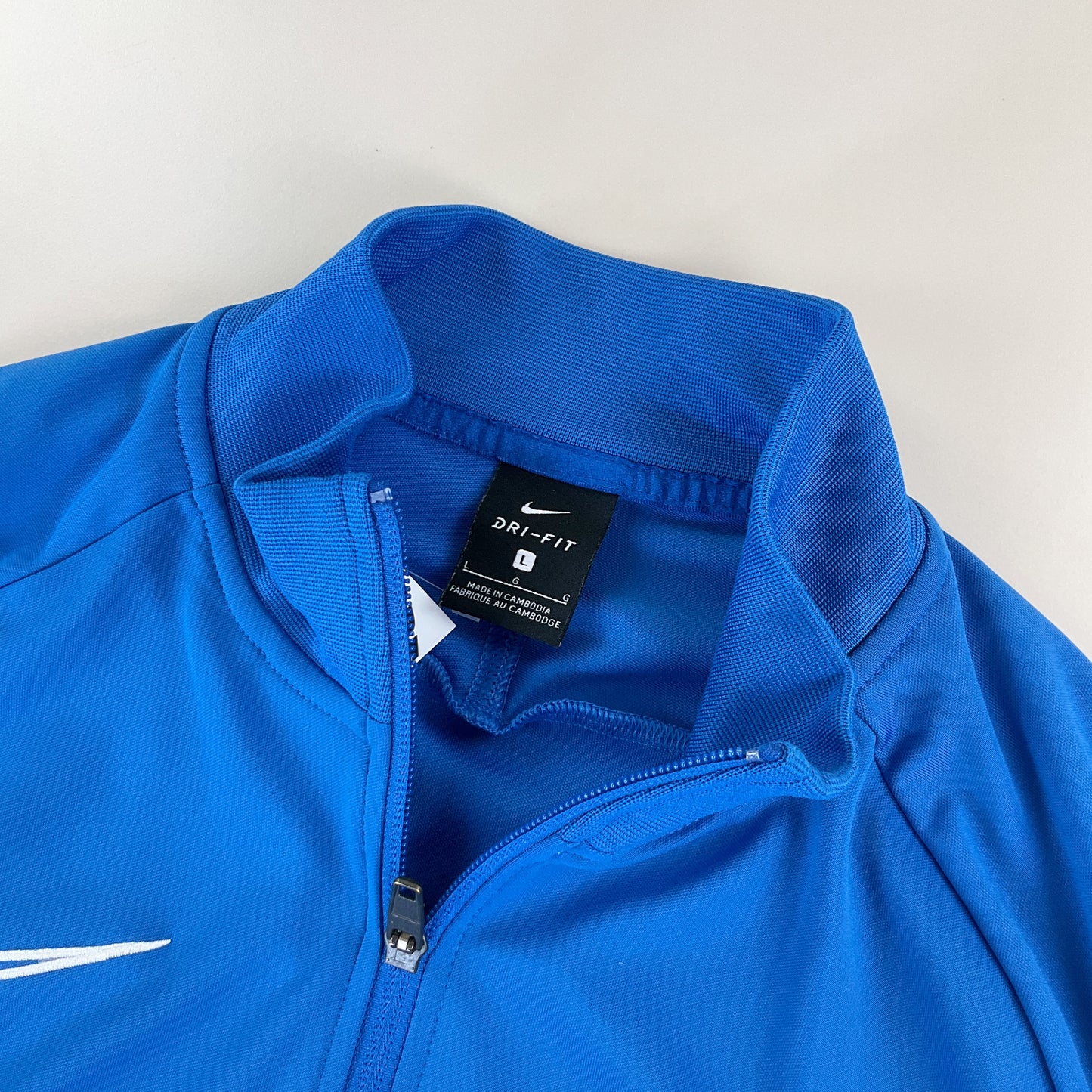 Nike Swoosh Sport Jacke Blau - Large-NIKE-olesstore-vintage-secondhand-shop-austria-österreich