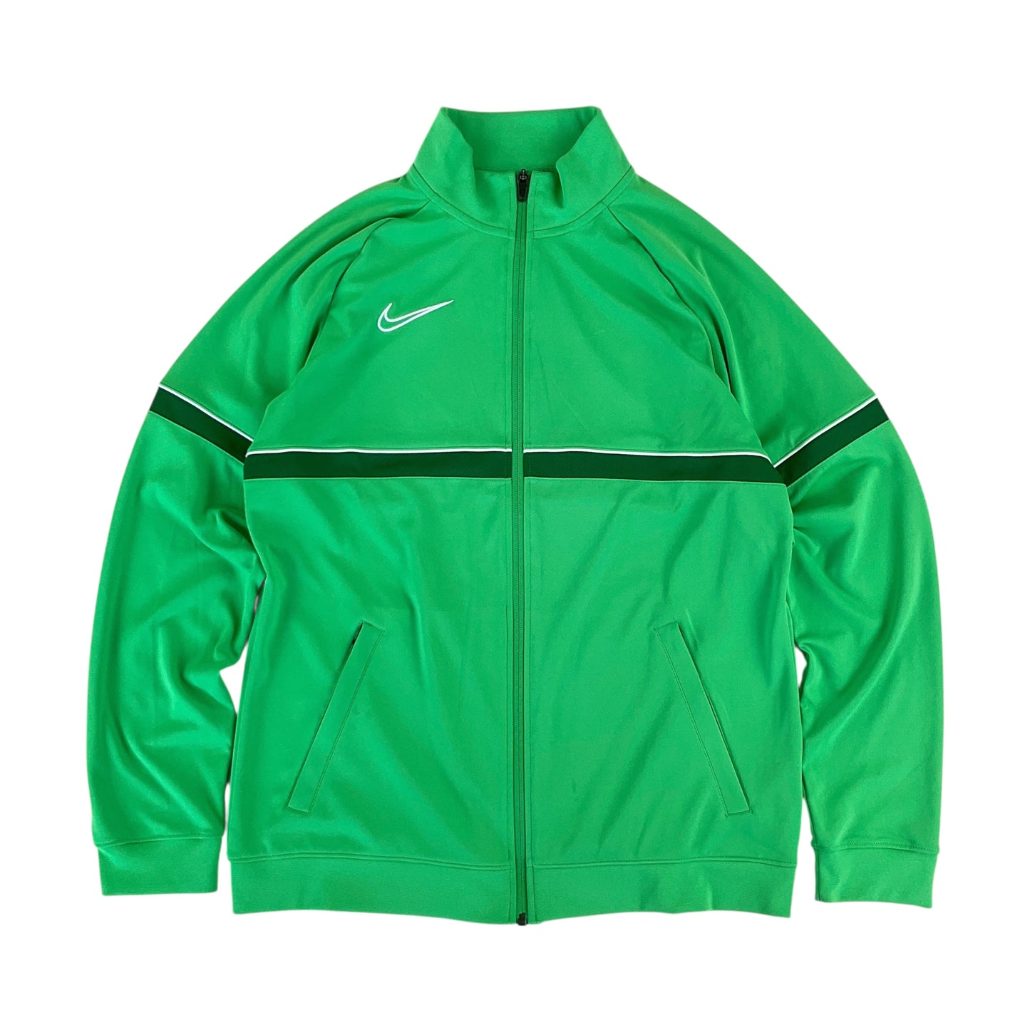 Nike Swoosh Sport Jacke Grün - Large-NIKE-olesstore-vintage-secondhand-shop-austria-österreich