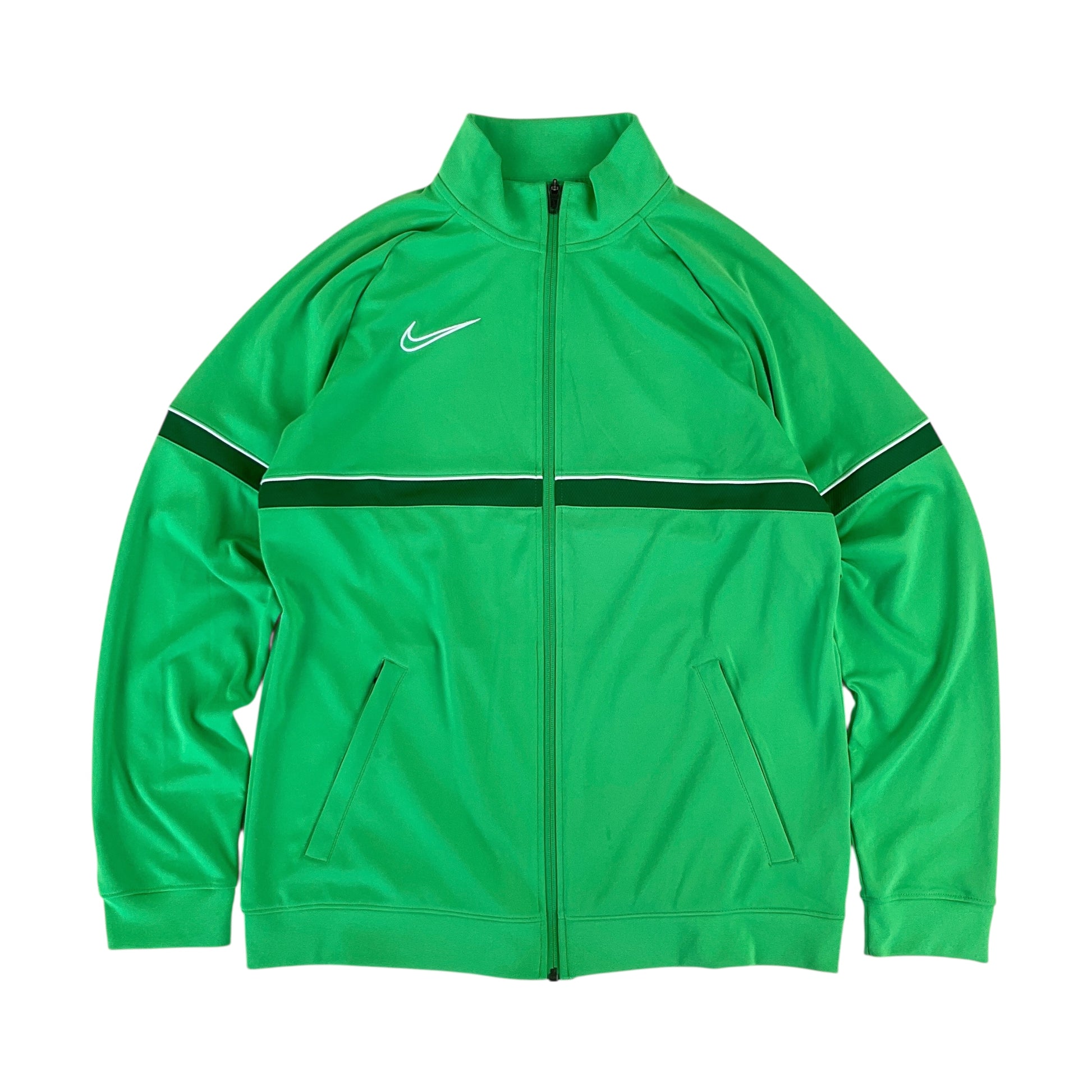 Nike Swoosh Sport Jacke Grün - Large-NIKE-olesstore-vintage-secondhand-shop-austria-österreich