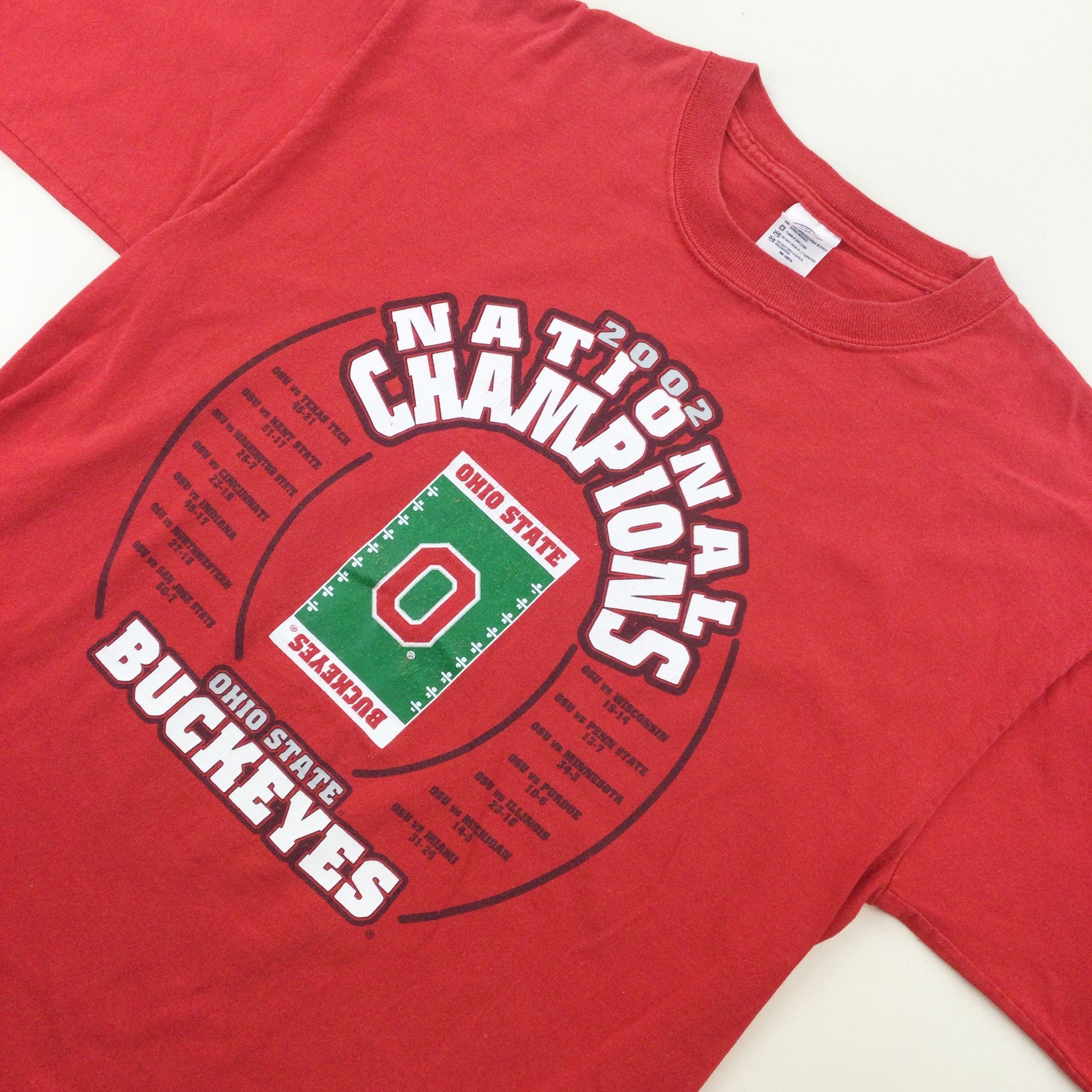 National Champions 2002 Ohio State long T-Shirt - Large-Magnum Weight-olesstore-vintage-secondhand-shop-austria-österreich
