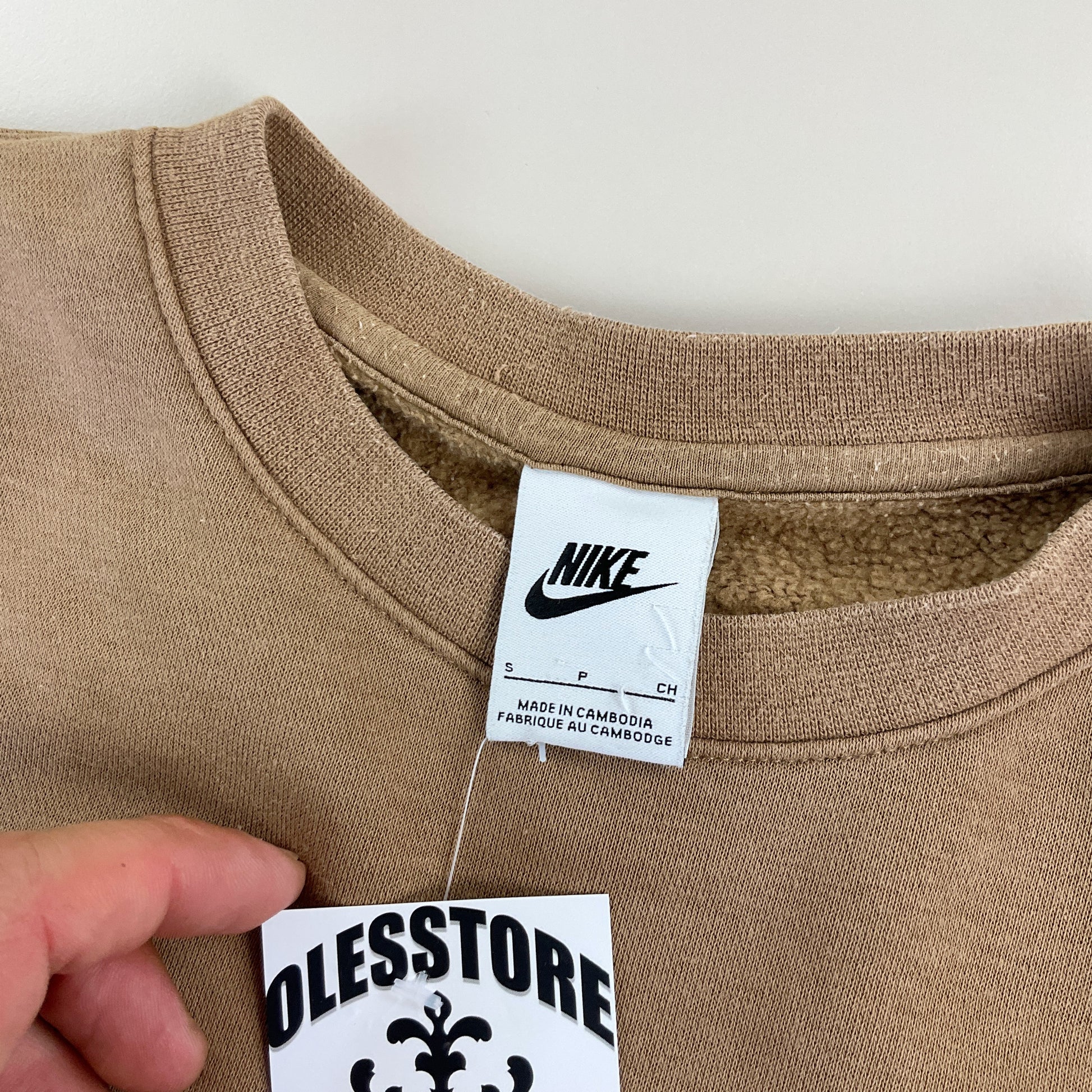 Nike Swoosh Sweatshirt - Small-NIKE-olesstore-vintage-secondhand-shop-austria-österreich