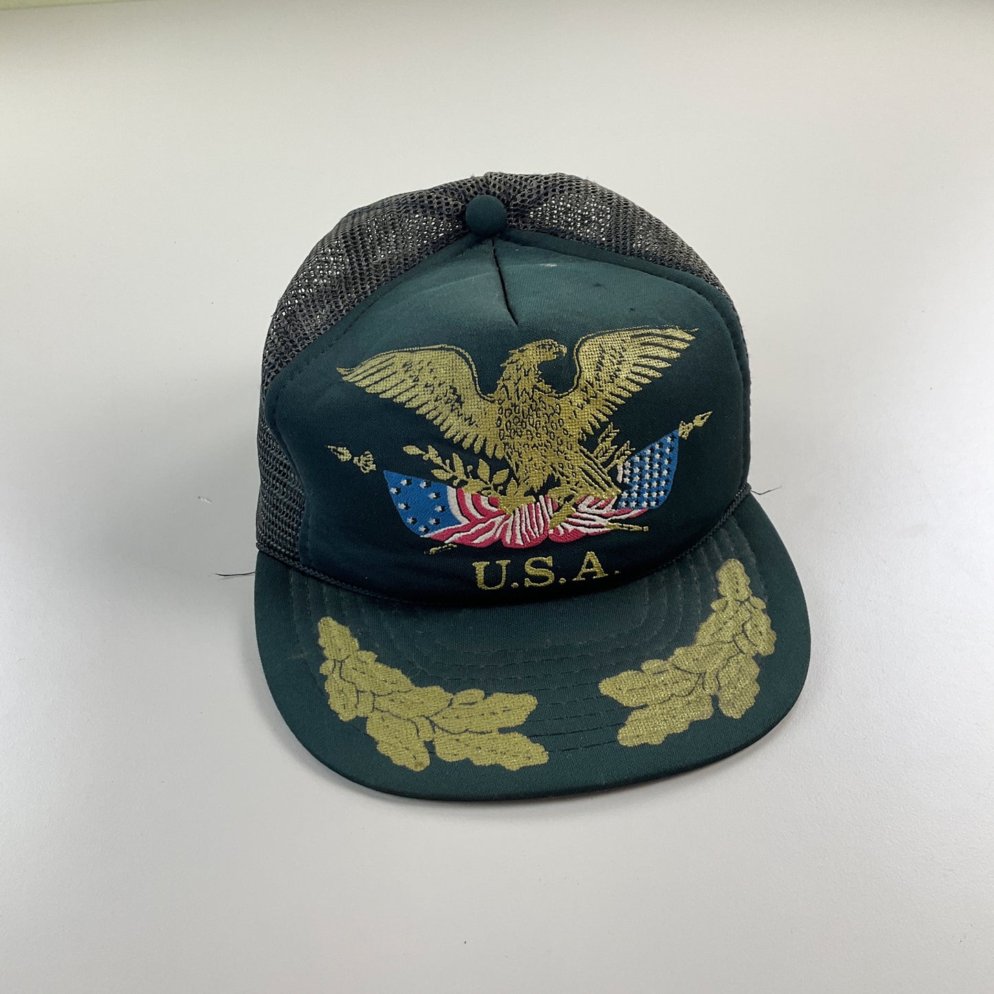 USA Eagle Gold Medal 90s Trucker Cap-Gold Medal-olesstore-vintage-secondhand-shop-austria-österreich