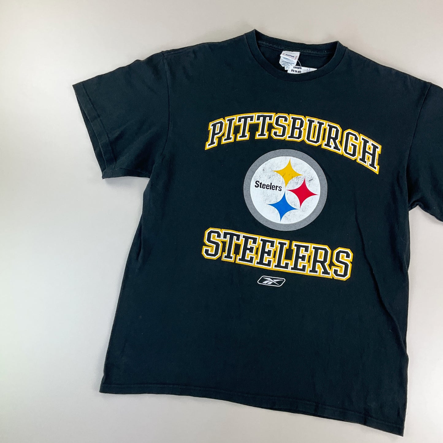 Reebok NFL Pittsburgh Steelers Football T-Shirt - Large-NFL-olesstore-vintage-secondhand-shop-austria-österreich