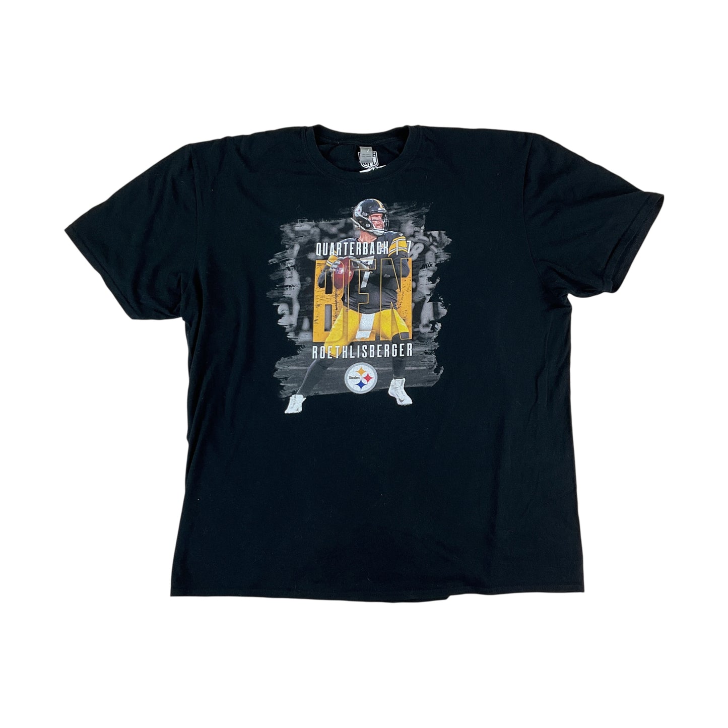 NFL Pitssburgh Steelers Roethlisberger T-Shirt - XXL-NFL-olesstore-vintage-secondhand-shop-austria-österreich