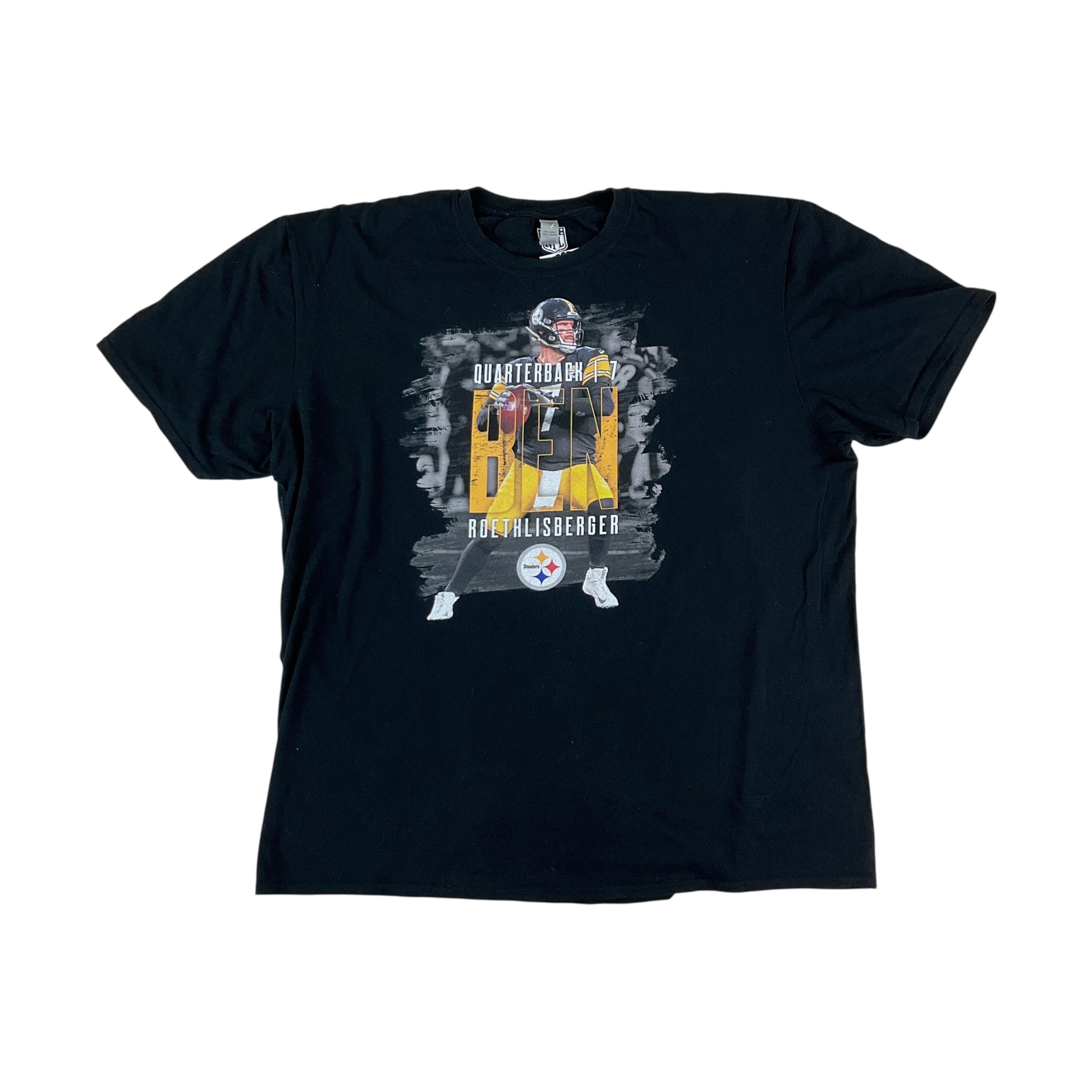 NFL Pitssburgh Steelers Roethlisberger T-Shirt - XXL-NFL-olesstore-vintage-secondhand-shop-austria-österreich
