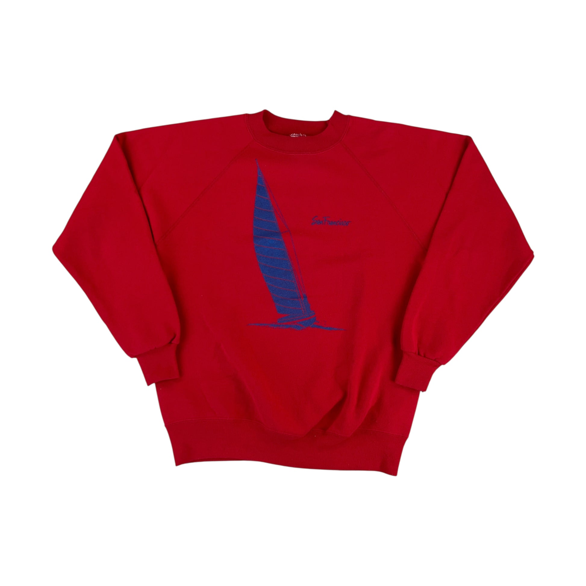 Hanes 80s San Francisco Sailing Sweatshirt - Medium-HANES-olesstore-vintage-secondhand-shop-austria-österreich