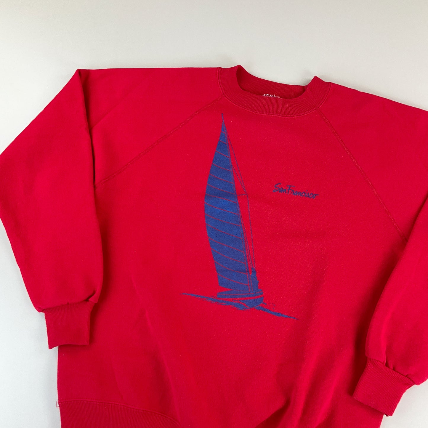 Hanes 80s San Francisco Sailing Sweatshirt - Medium-HANES-olesstore-vintage-secondhand-shop-austria-österreich