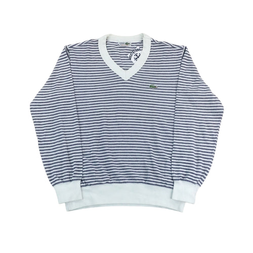 Lacoste 90s Striped Sweatshirt - Medium-LACOSTE-olesstore-vintage-secondhand-shop-austria-österreich