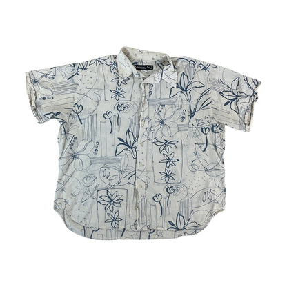 Christian Dior 90s Blumen Hemd - XL-DIOR-olesstore-vintage-secondhand-shop-austria-österreich