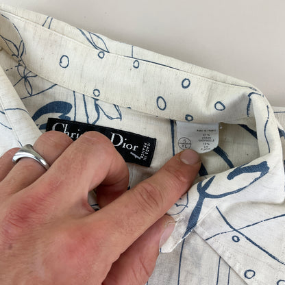 Christian Dior 90s Blumen Hemd - XL-DIOR-olesstore-vintage-secondhand-shop-austria-österreich