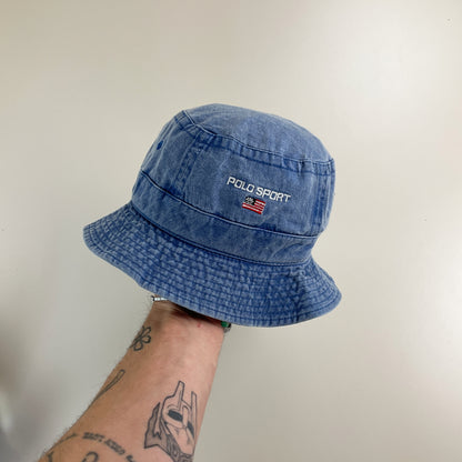 Ralph Lauren Polo Sport Denim Bucket Hat - S/M-RALPH LAUREN-olesstore-vintage-secondhand-shop-austria-österreich
