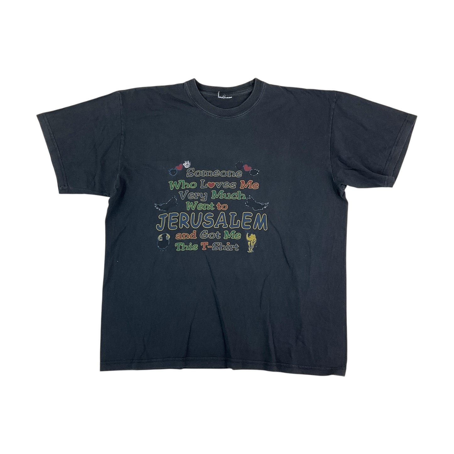 Jerusalem Grafik 90s T-Shirt - Large-NO NAME-olesstore-vintage-secondhand-shop-austria-österreich