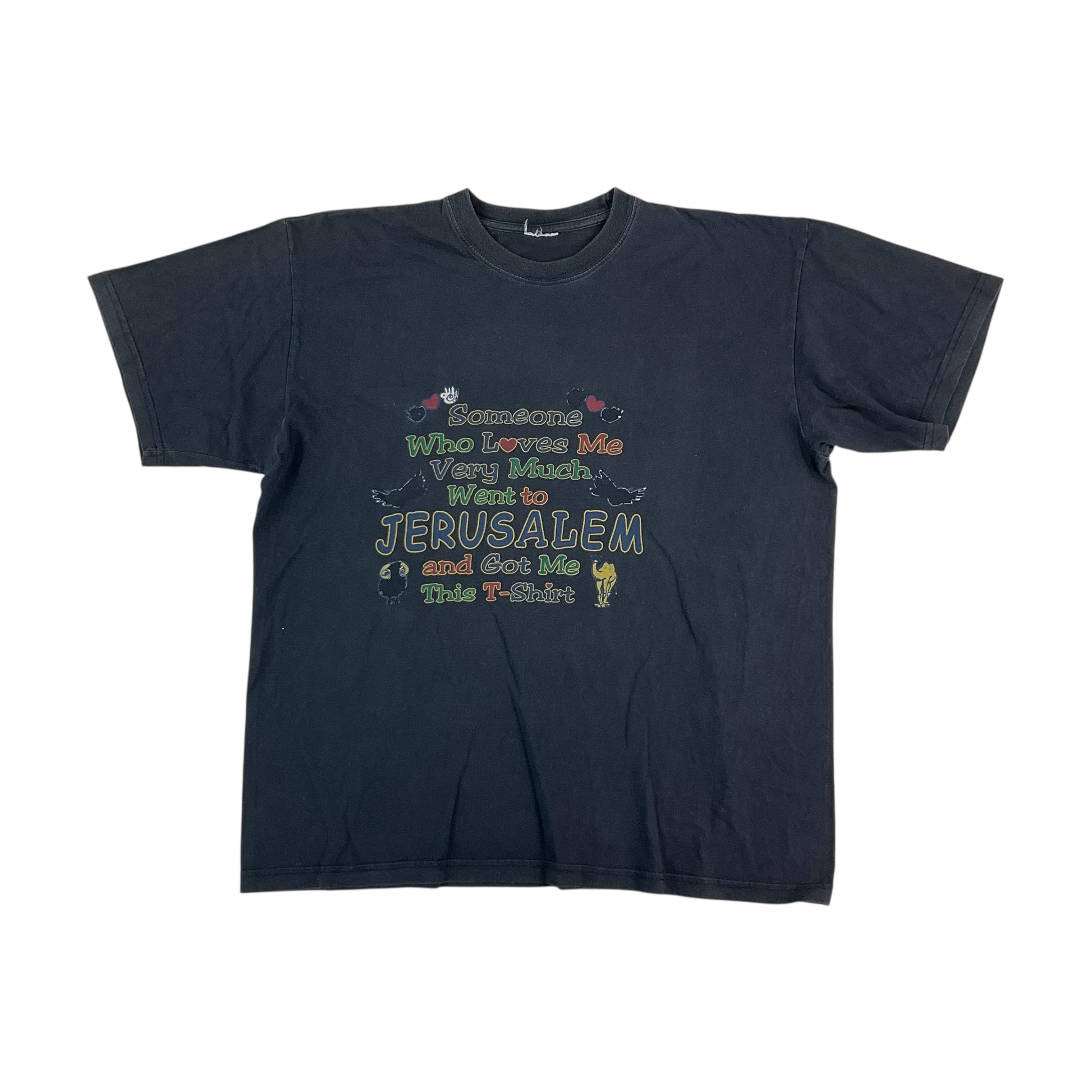 Jerusalem Grafik 90s T-Shirt - Large-NO NAME-olesstore-vintage-secondhand-shop-austria-österreich